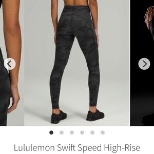 lululemon swift speed high rise leggings camo